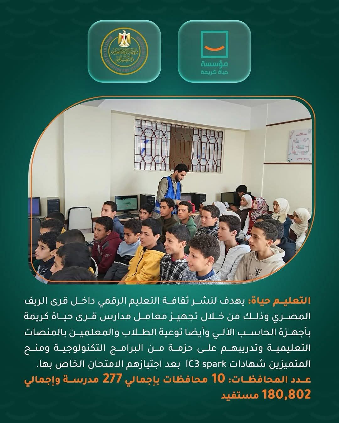 تعاون مشترك بين حياة كريمة والتربية والتعليم للتطوير ودعم المدارس الفنية (3) تعاون مشترك بين حياة كريمة والتربية والتعليم للتطوير ودعم المدارس الفنية (3)