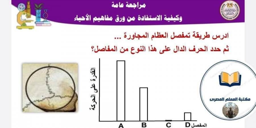أضمن الدرجة النهائية وراجع صح.. مراجعة ليلة الامتحان فى مادة الأحياء للثانوية العامة 2025 بالإجابات - بوابة فكرة وي